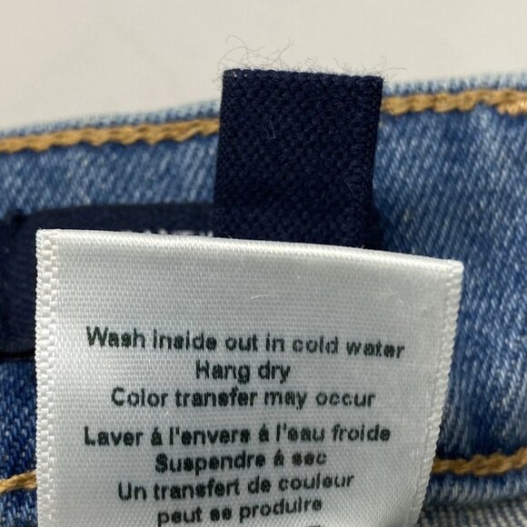 NEW VERONICA BEARD Grant Wide-Leg Jeans Blue Size 26 Cropped Frayed Hem Deni - Picture 2 of 9